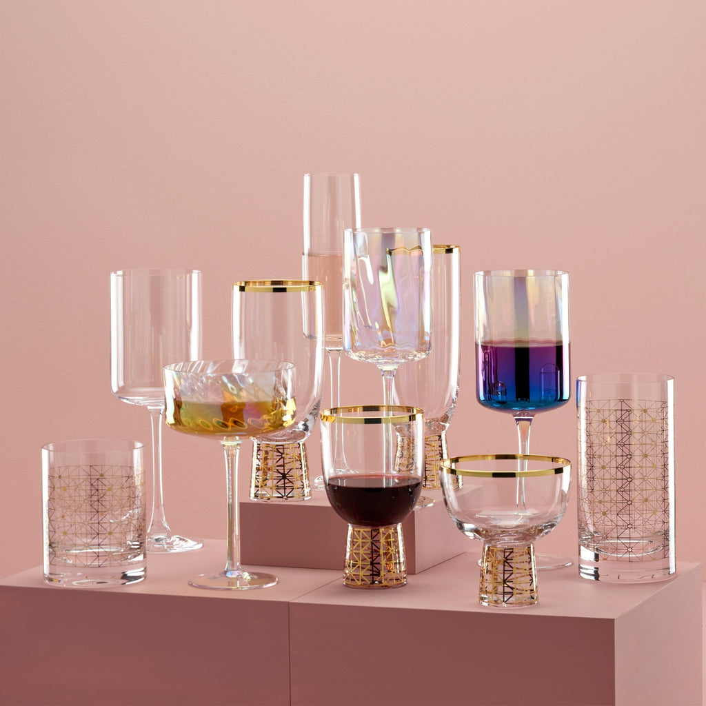 Tuscany Classics Iridescent Coupe Glasses, Set of 4