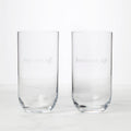 Bottoms Up & Top Me Off Highball Glasses, Set of 2