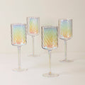 Tuscany Classics Iridescent Red Wine Glasses, Set of 4