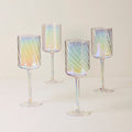 Tuscany Classics Iridescent White Wine Glasses, Set of 4