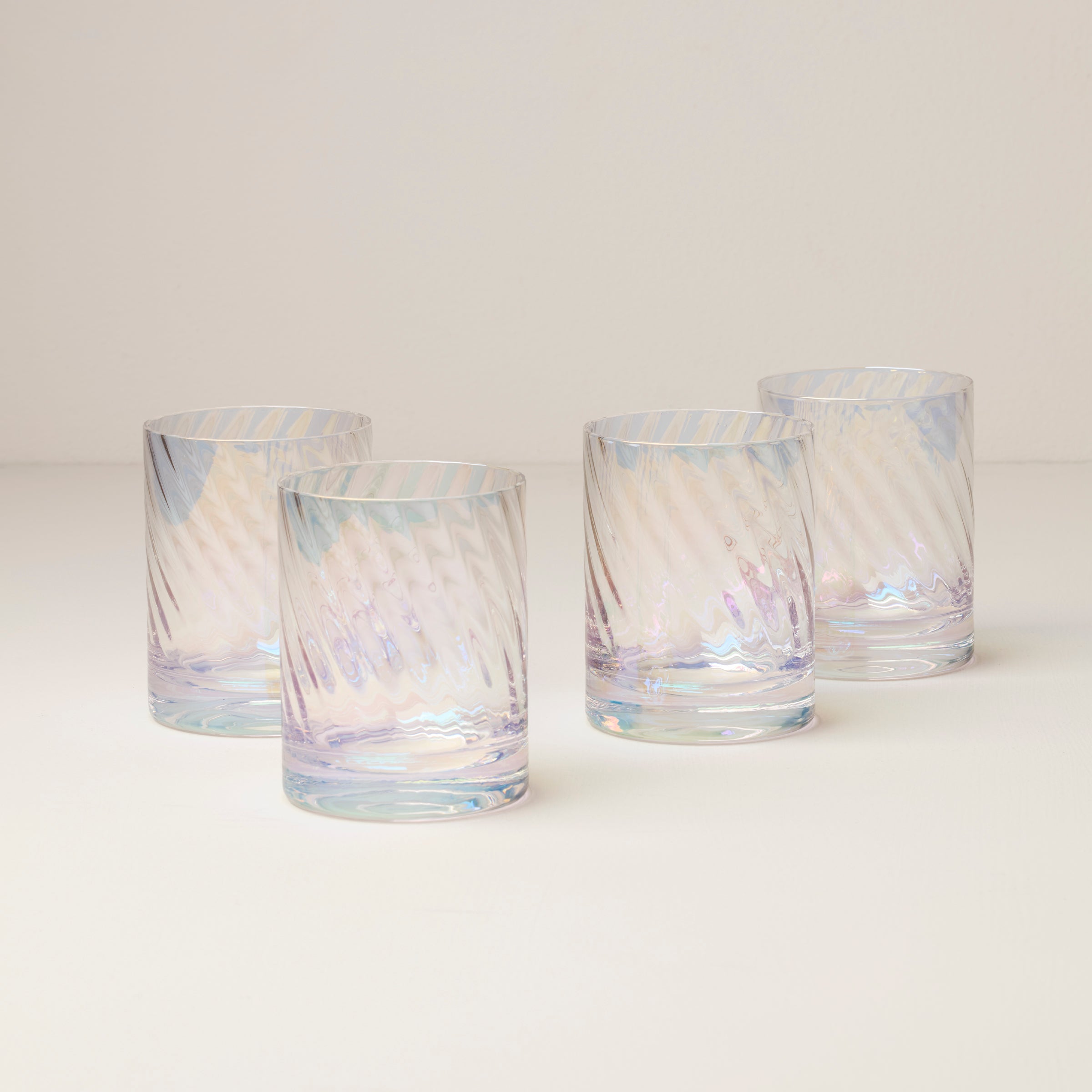 Tuscany Classics Iridescent Double Old-Fashioned Glasses, Set of 4