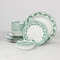 Solear Green 12-Piece Dinnerware Set
