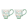 First Blooms Green Mugs, Set of 2