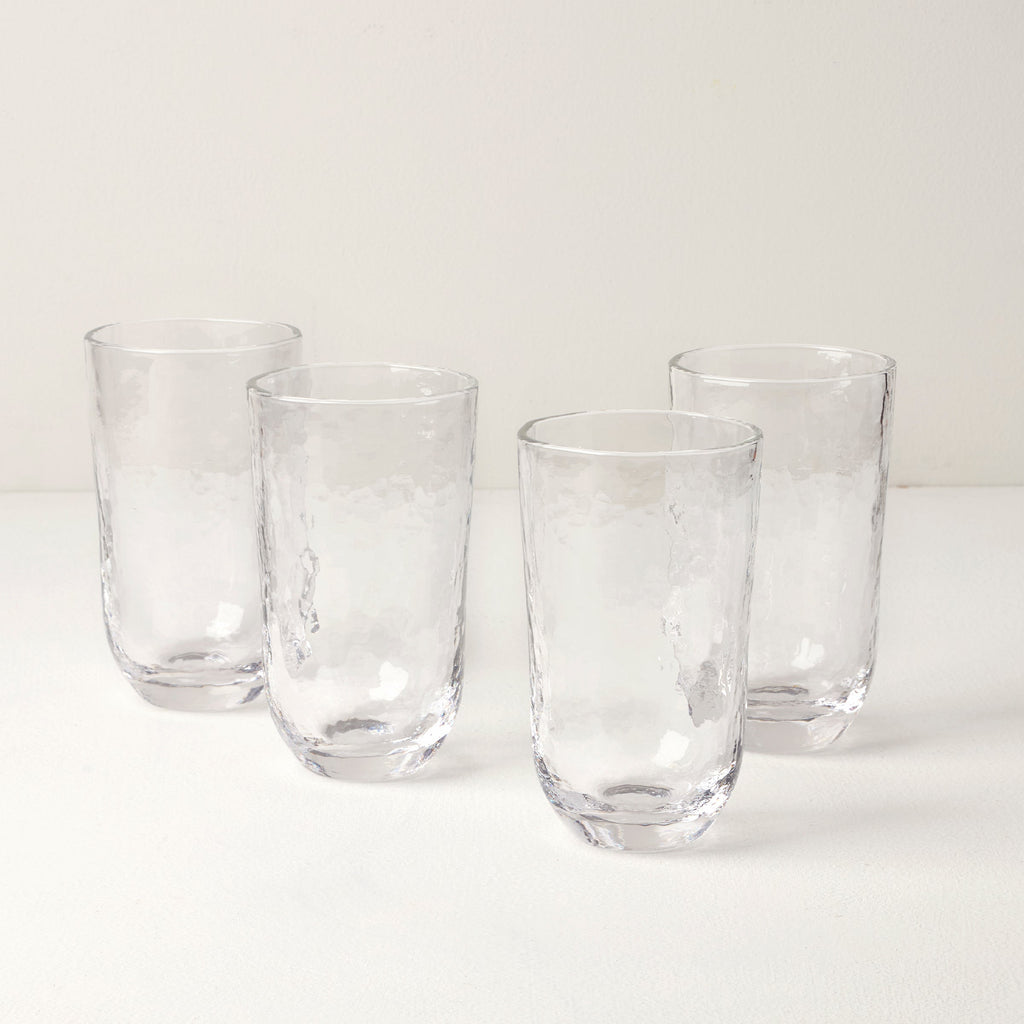 Homespun Clear Tall Tumbler - Set Of 4