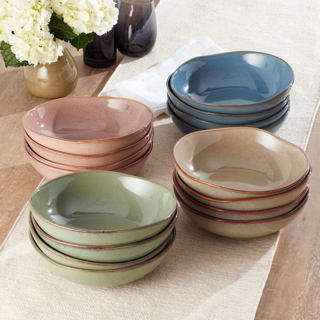 Organic Shades Blue Pasta Bowls, Set of 4