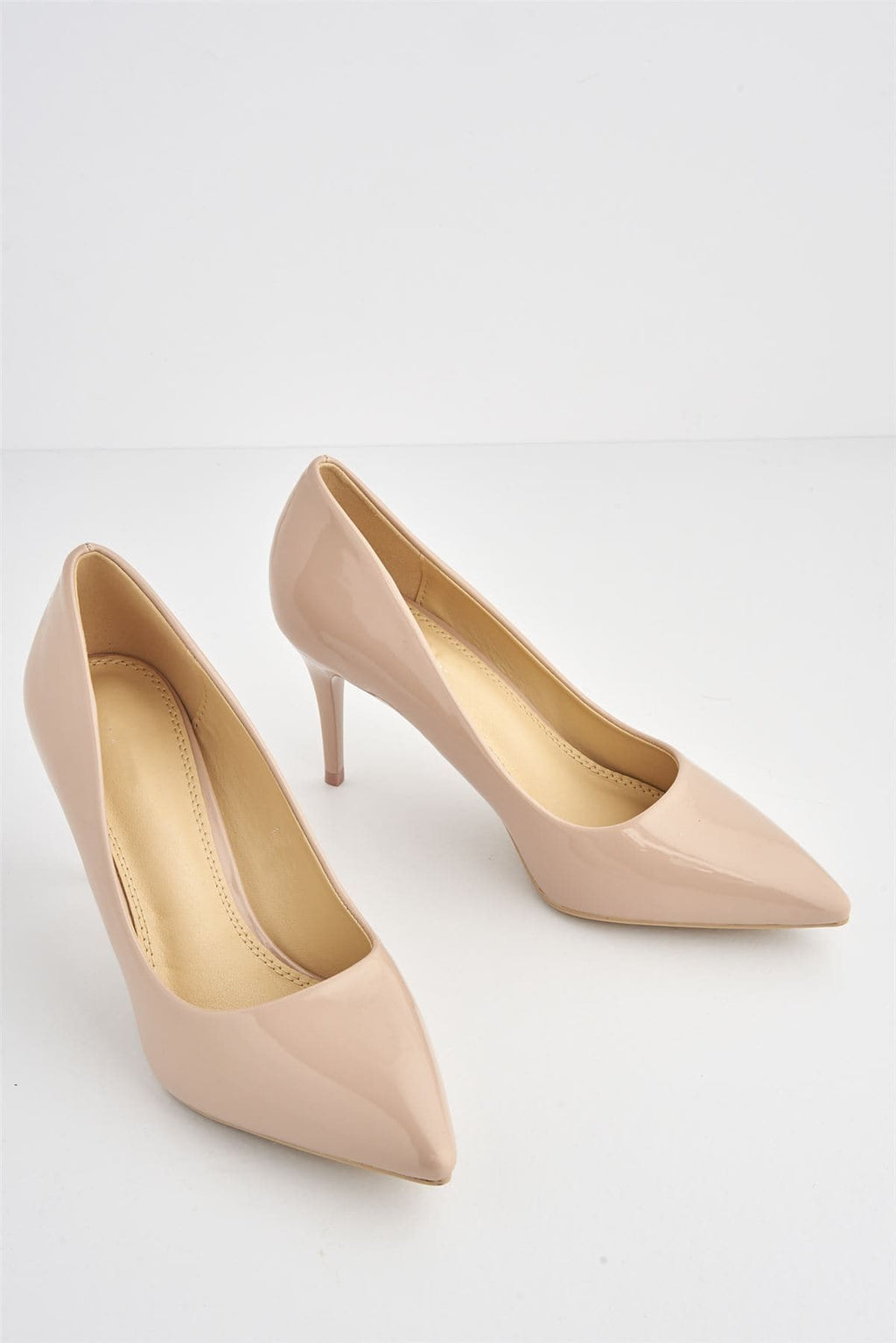 Miss Diva Nude Ingrid Pointed Toe Court Heels