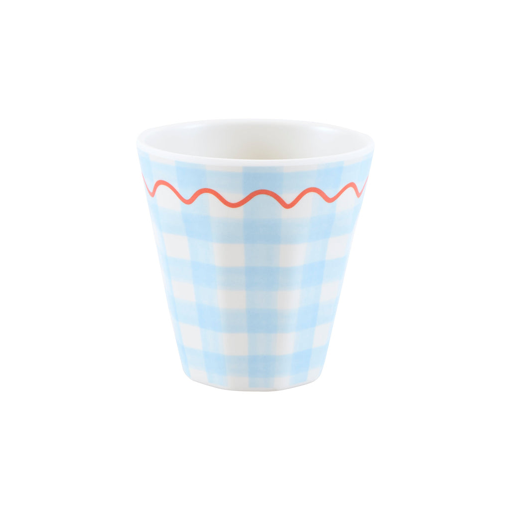 Gingham Reusable Cups, Set of 6