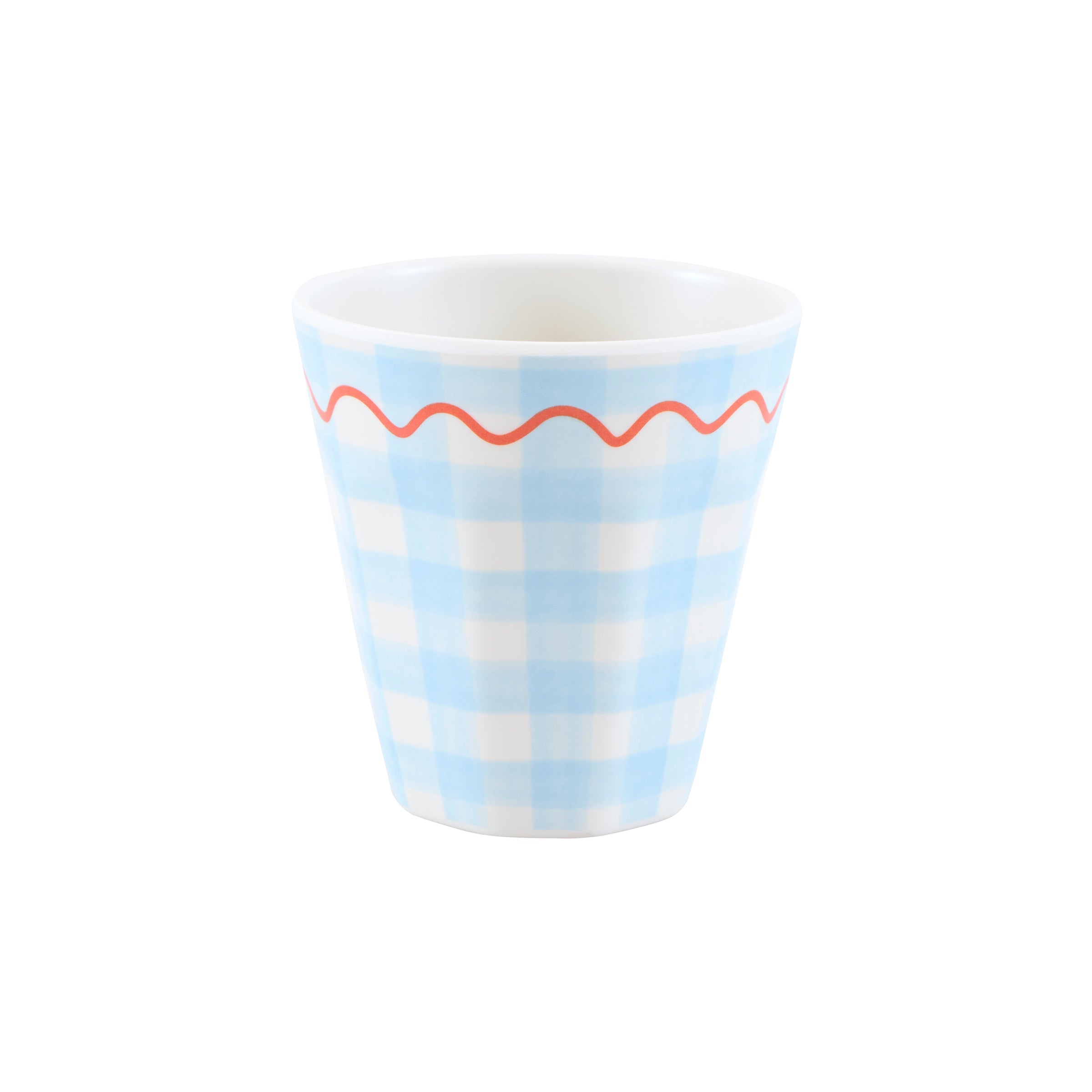 Gingham Reusable Cups, Set of 6