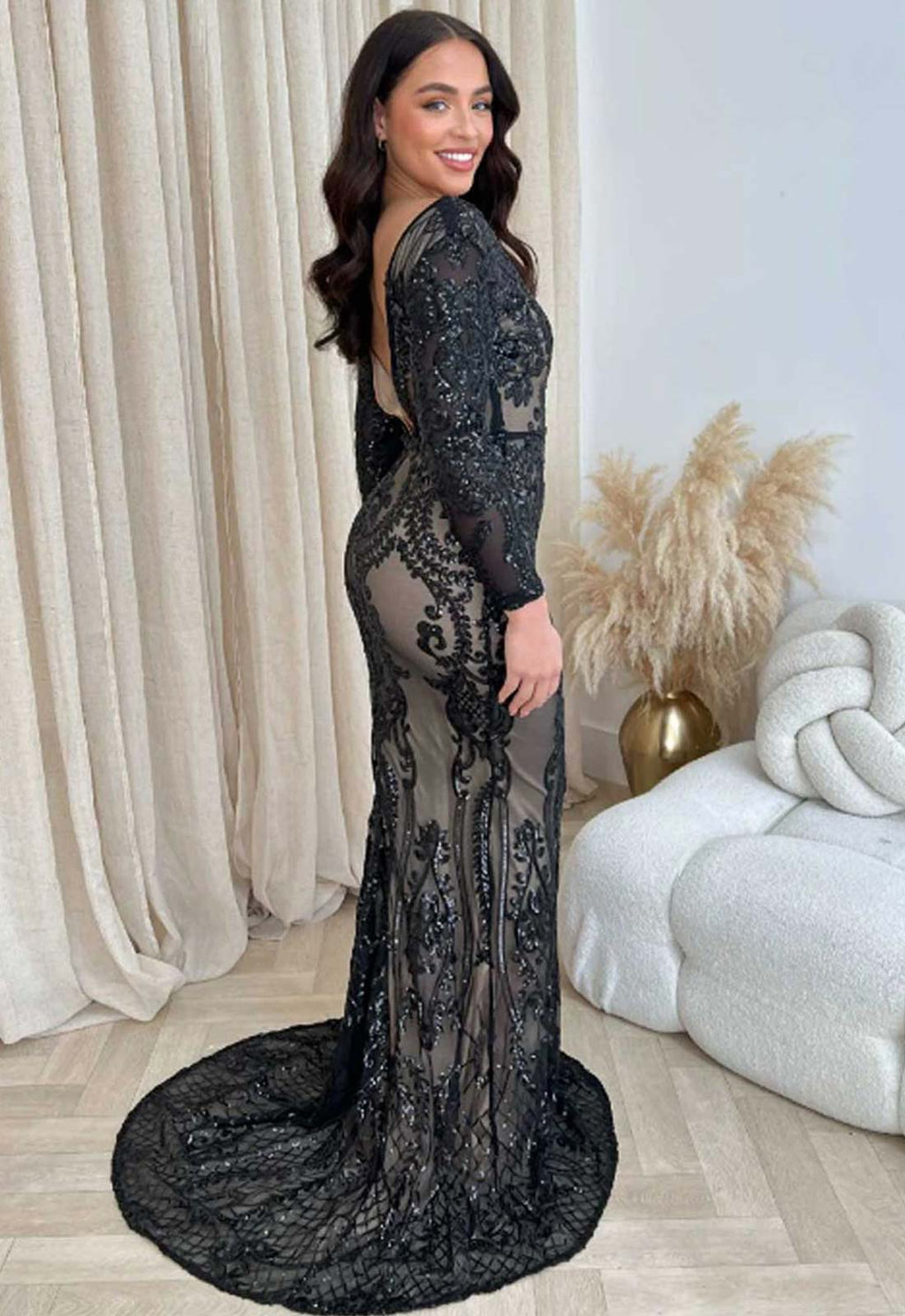 Nazz Collection Black Annabella Evening Dress