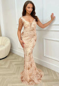 Nazz Collection  Gold Centerpiece Gown