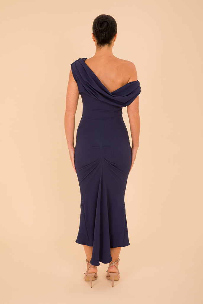 Mercury midi dress in navy