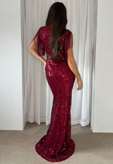 Nazz Collection Berry Magic Maxi Dress