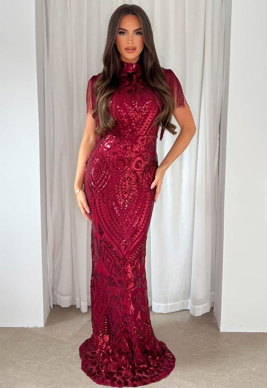 Nazz Collection Berry Magic Maxi Dress