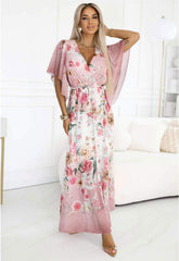 LBD Exclusive Pink Summer Party Floral Maxi Dress