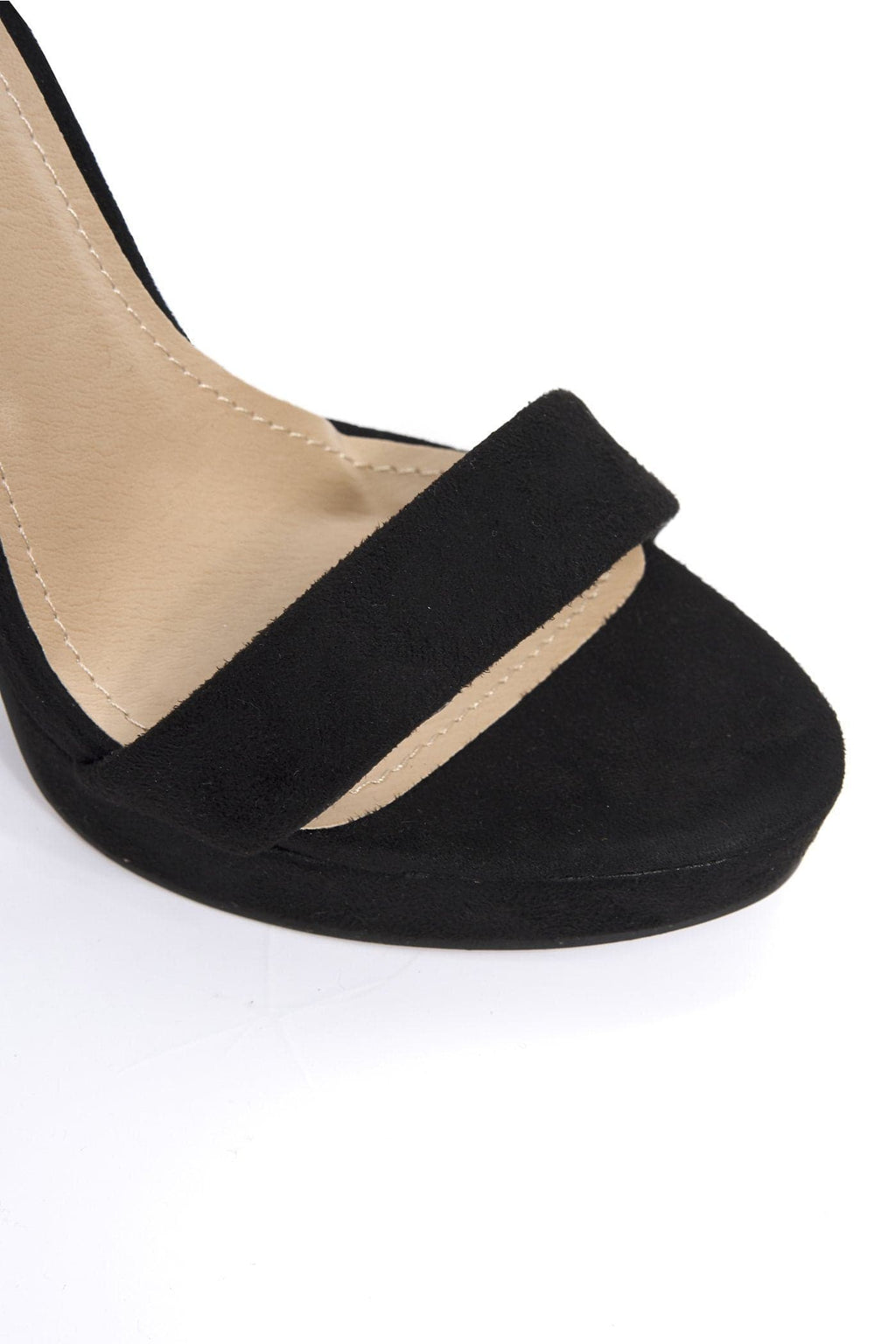 Miss Diva Black Ella Barely There Platform Sandal