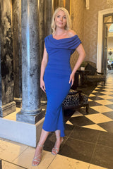 Mercury midi dress in cobalt