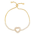 loveRocks Baguette Open Heart Slider Bracelet