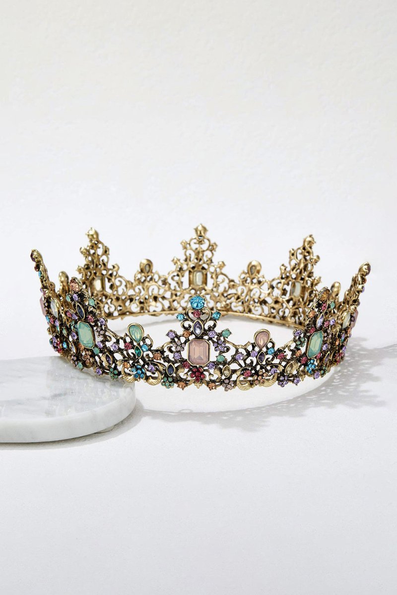Baroque Colorful Crystal Crown