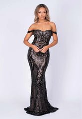 Nazz Collection Black Layali Maxi Dress