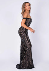 Nazz Collection Black Layali Maxi Dress