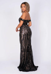 Nazz Collection Black Layali Maxi Dress