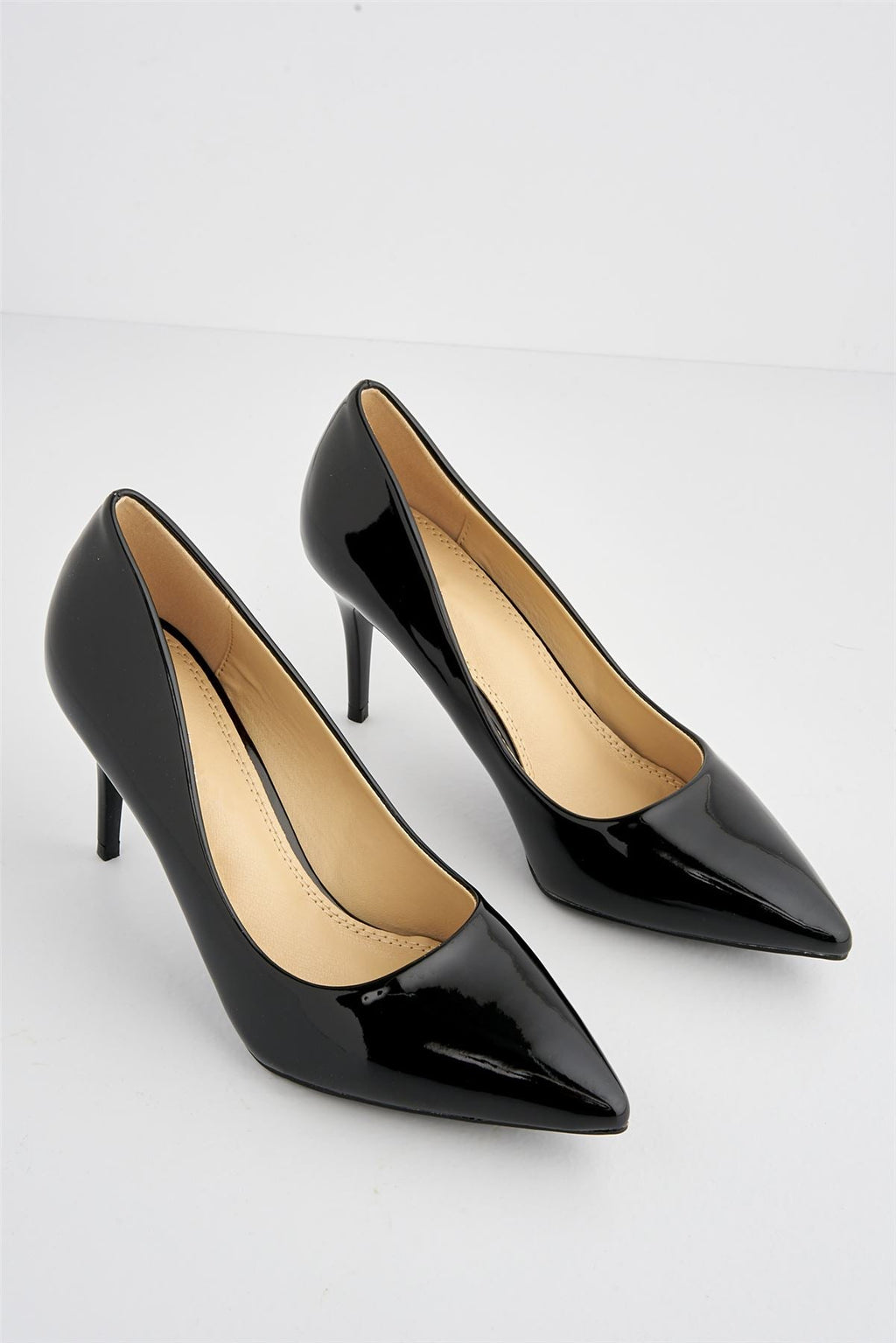 Miss Diva Black  Ingrid Patent Shoe
