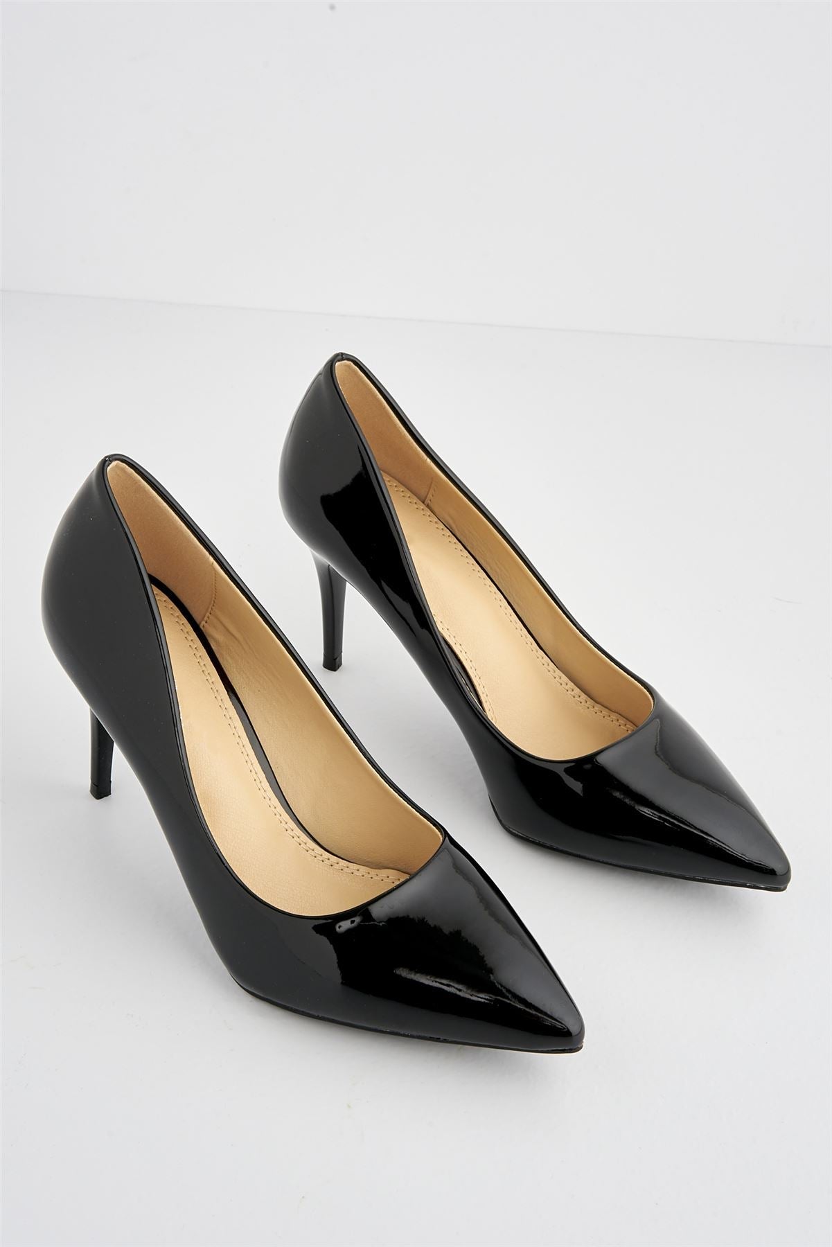 Miss Diva Black  Ingrid Patent Shoe