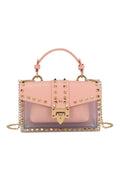Miss Diva Valli Studded Top Handle Bag in Pink