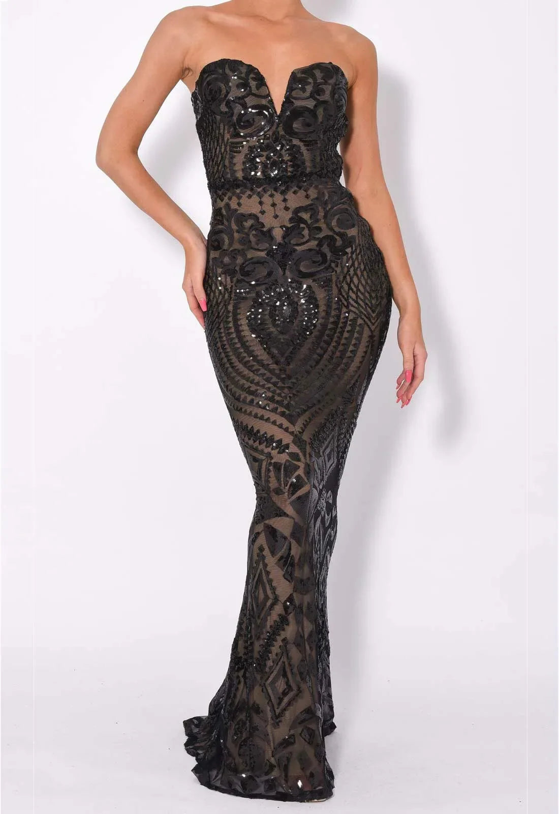 NAZZ Collection Black Kenza Maxi Dress