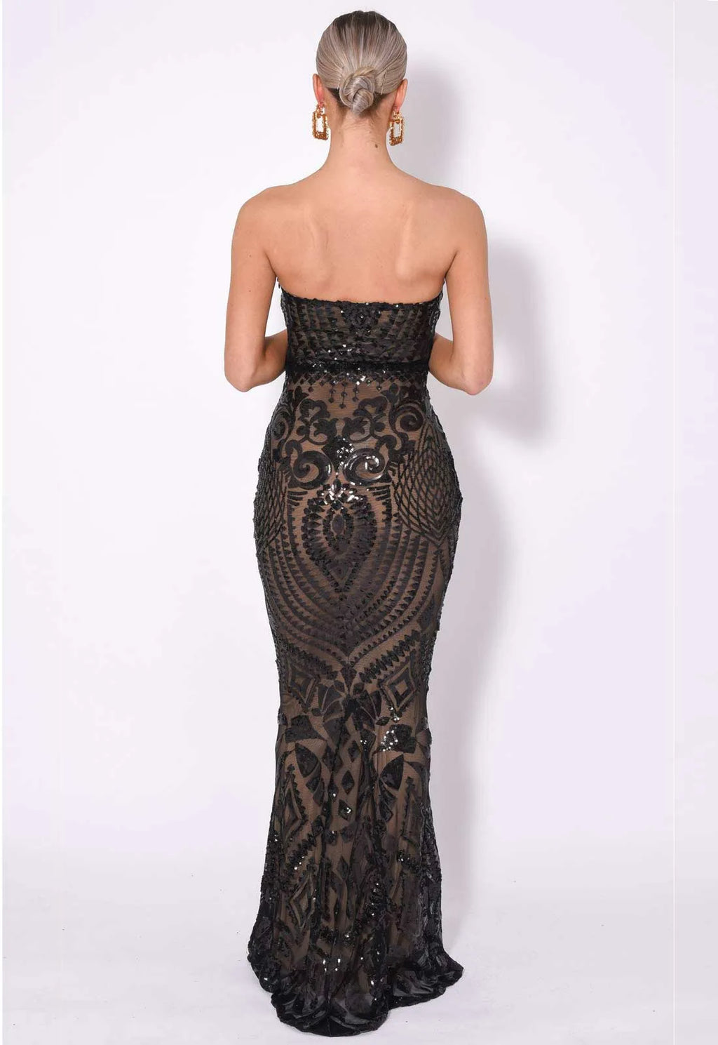 NAZZ Collection Black Kenza Maxi Dress