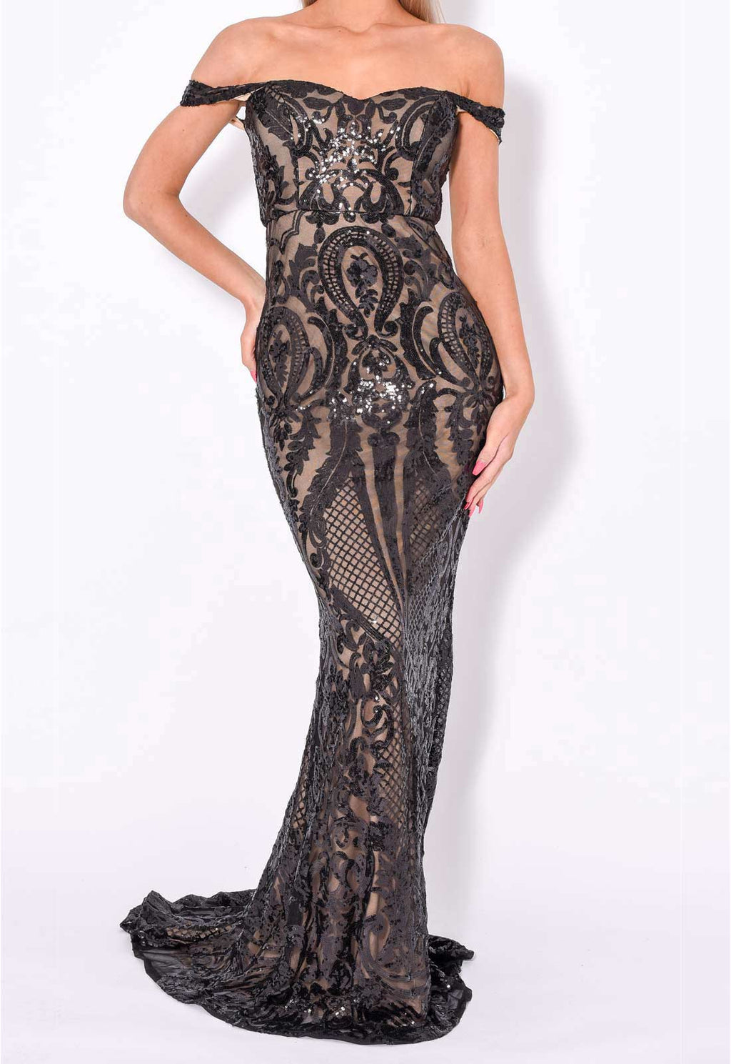 Nazz Collection Black Layali Maxi Dress