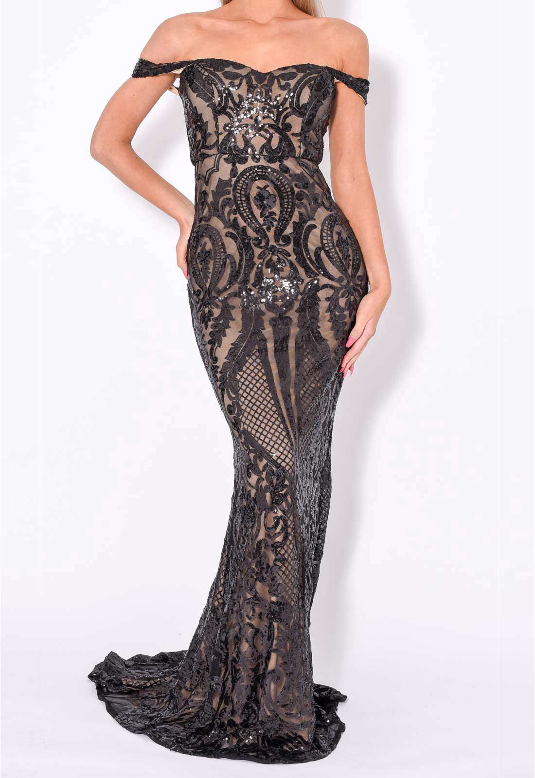 Nazz Collection Black Layali Maxi Dress