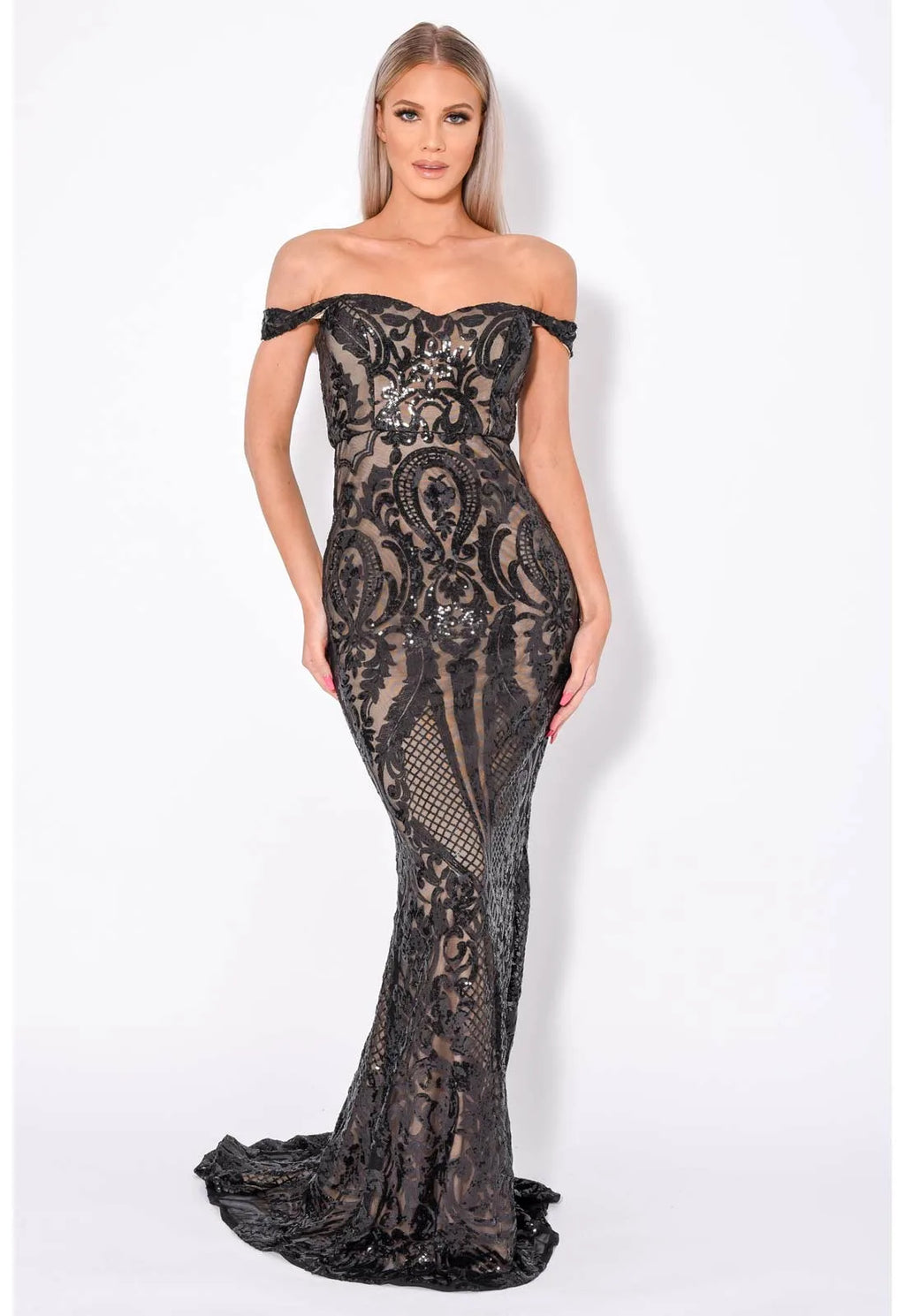 Nazz Collection Black Layali Maxi Dress