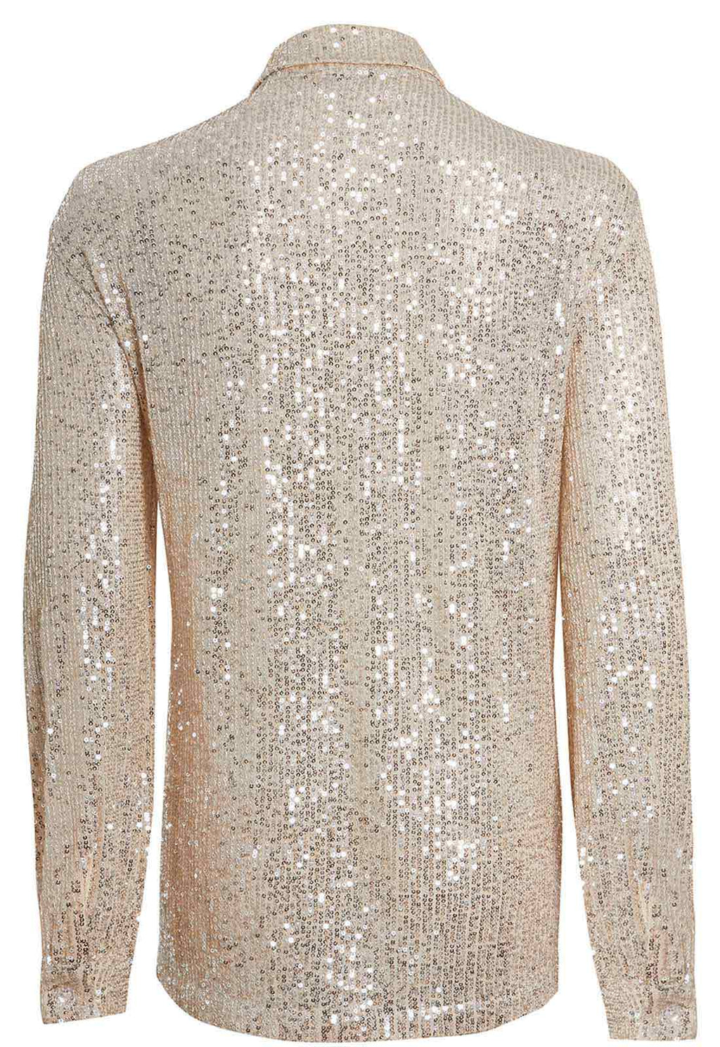 Little Black Dress Champagne Sequin Shirt