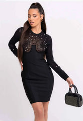 Nazz Collection Black Liberty Bandage Dress