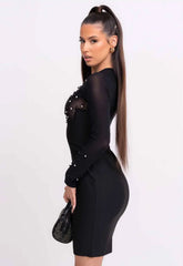 Nazz Collection Black Liberty Bandage Dress