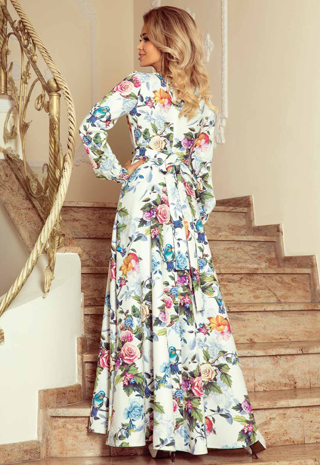 LBD Exclusive White Bali Print Maxi Dress