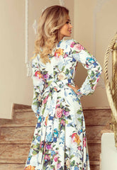 LBD Exclusive White Bali Print Maxi Dress