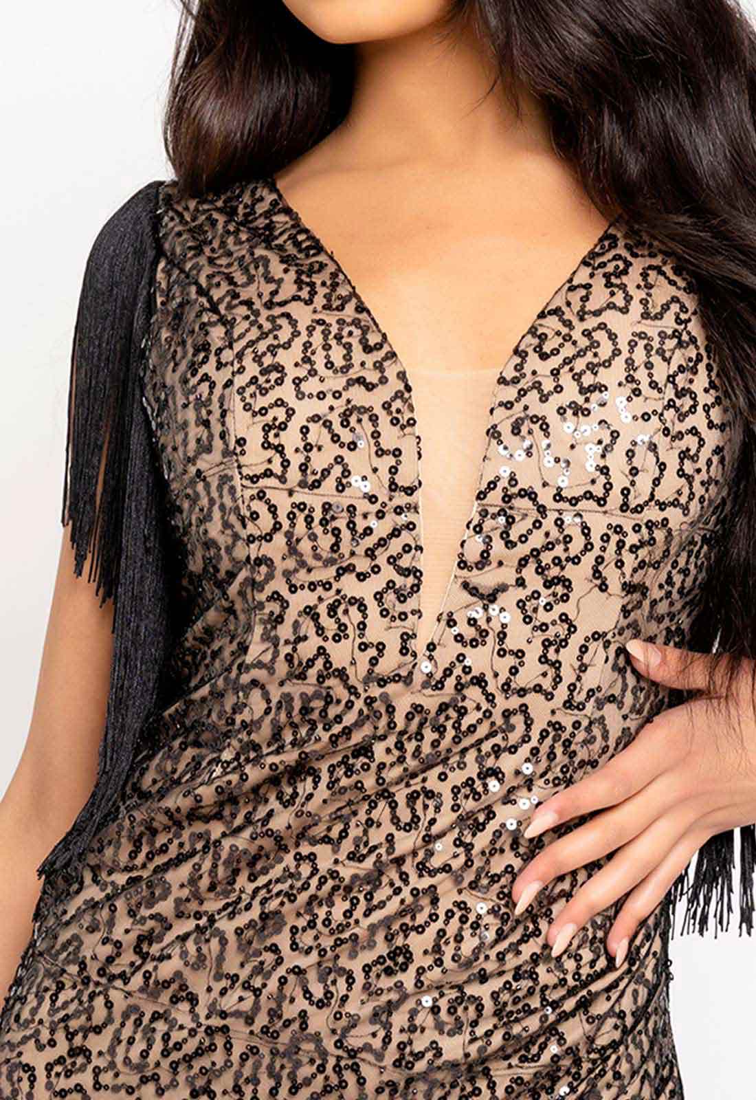 Nazz Collection Black Next Level Sequin Mini Dress