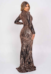 Nazz Collection Black Amira Sequin Maxi Dress