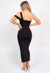 Nazz Collection Black Chantelle Midi Dress