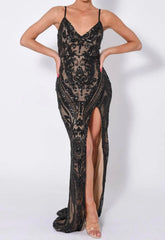 NAZZ Collection Black Outshine Maxi Dress