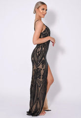 NAZZ Collection Black Outshine Maxi Dress
