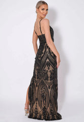 NAZZ Collection Black Outshine Maxi Dress