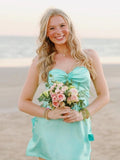 Aqua - Strapless A Line Short Homecoming & Cocktail Dresses With Keyhole